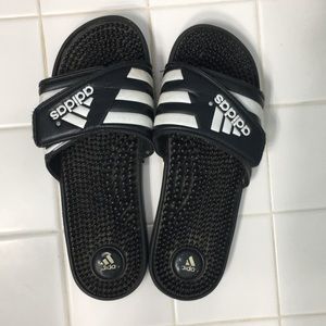 Women’s Adidas slide on sandals, size 9